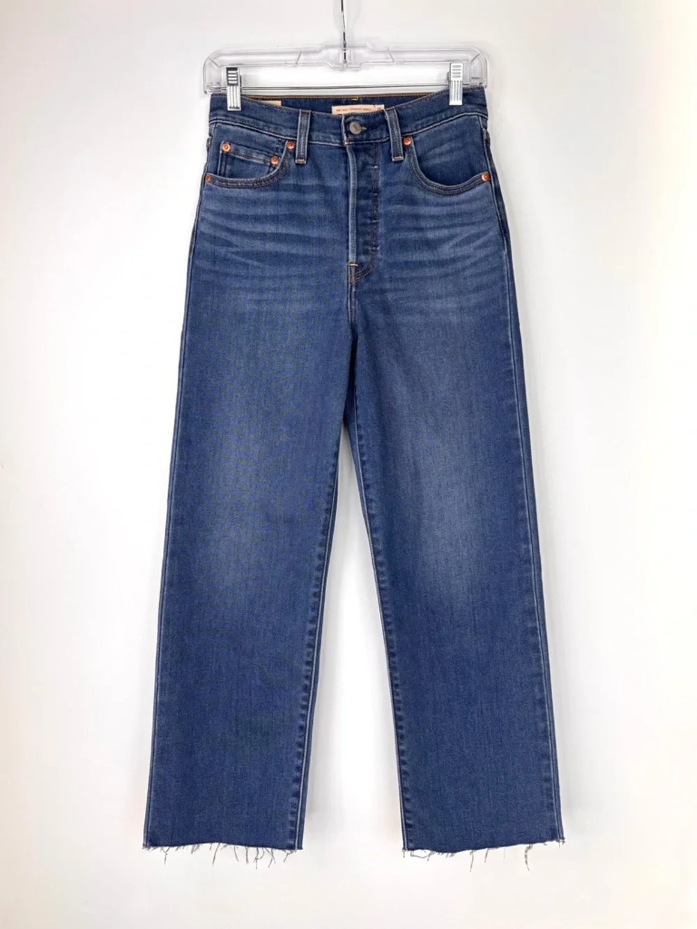 Levi's Ribcage Straight Ankle Button Fly Jeans Size 25 - Picture 1 of 8